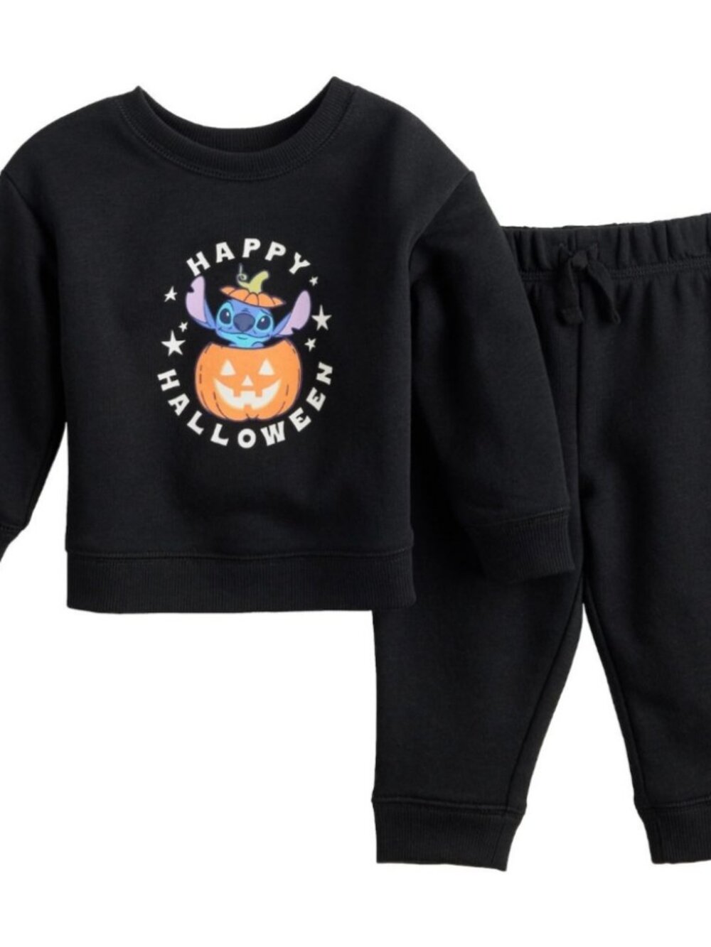 Baby Jumping Beans Disney's Stitch Halloween 2 piece Set Crew & Pant NB NWT